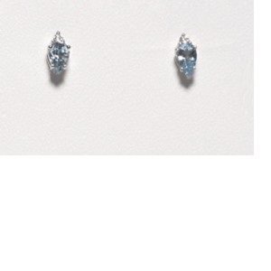 Orecchini Promesse Donna Vita in Oro bianco Acquamarina 0.38 Ct OACQ3
