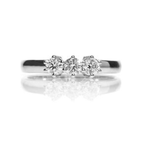 Anello Promesse Donna in Oro bianco Diamante 0.24 Ct TRY024