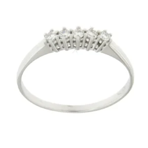 Anello Promesse Donna in Oro bianco Diamante 0.40 Ct FTO040