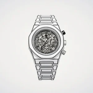 White Sketch Polychrono 40.5 mm
