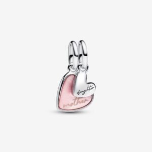 Charm Pendente Unione di Cuori Mamma e Figlia divisibile