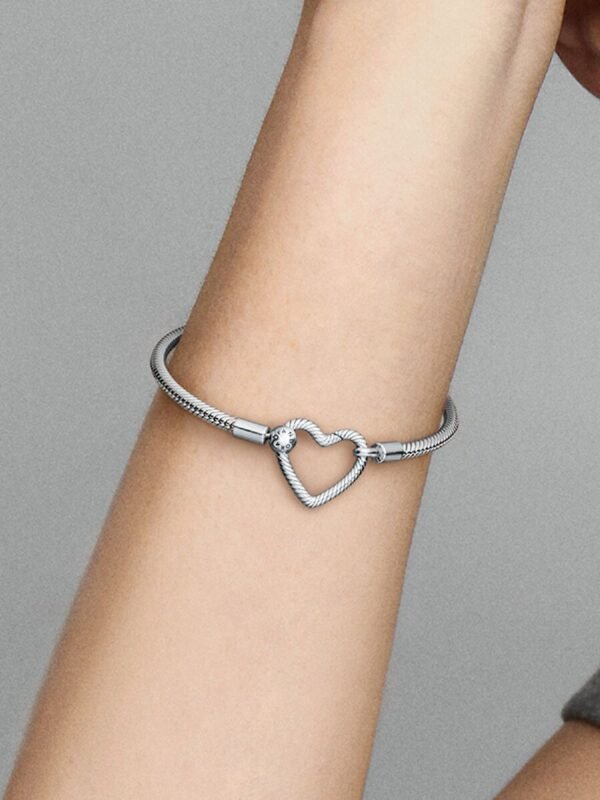 Bracciale Moments con Chiusura a Cuore Componibile