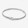 Bracciale Maglia Geometrica con Chiusura a Moschettone