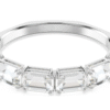 Bracciale rigido Millenia Taglio ottagonale, Bianco, Placcato rodio