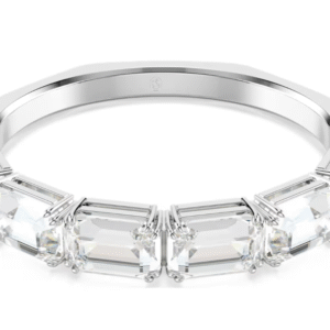 Bracciale rigido Millenia Taglio ottagonale, Bianco, Placcato rodio