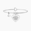 Bracciale rigido amica con ciondolo cuore