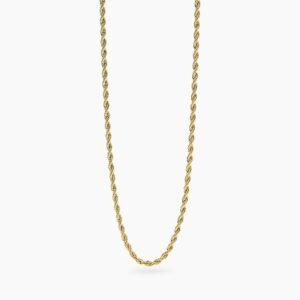 Collana dorata con catena corda