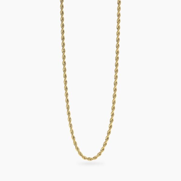 Collana dorata con catena corda