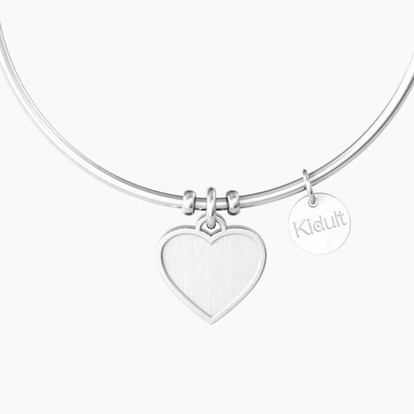 Bracciale rigido sorella con ciondolo a cuore