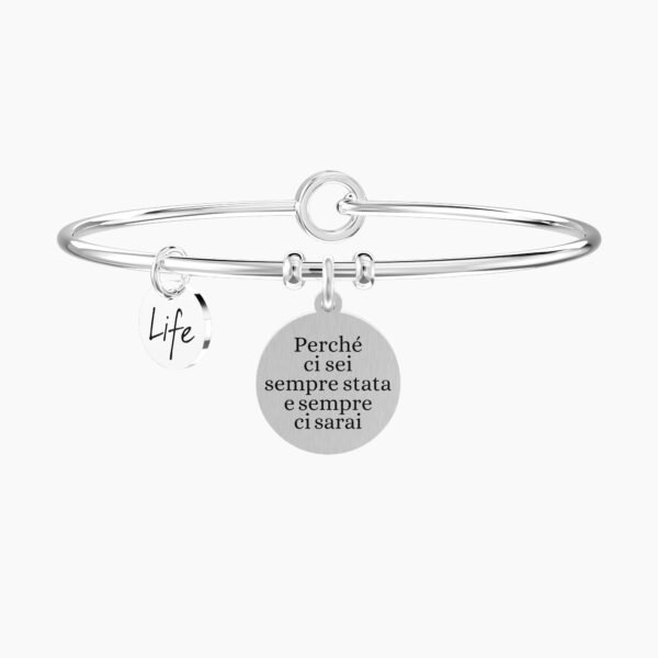 Bracciale rigido con ciondolo amica