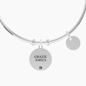 Bracciale rigido con ciondolo amica