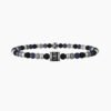 Bracciale da uomo con pietre multicolor e frase carpe diem