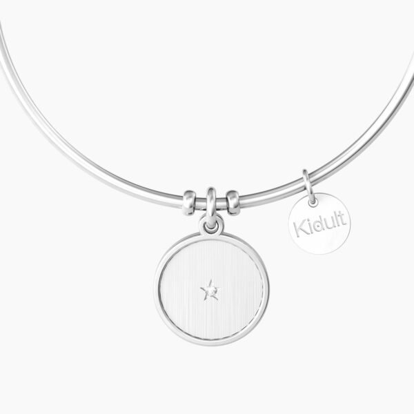 Bracciale rigido per la nonna con ciondolo rotondo