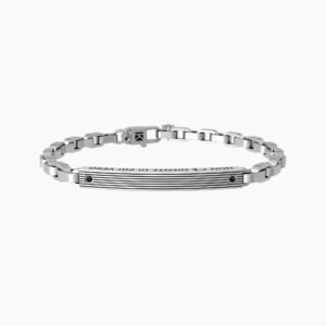 Bracciale rigido uomo con frase famiglia