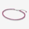 Bracciale Tennis Cristalli Rosa Scuro