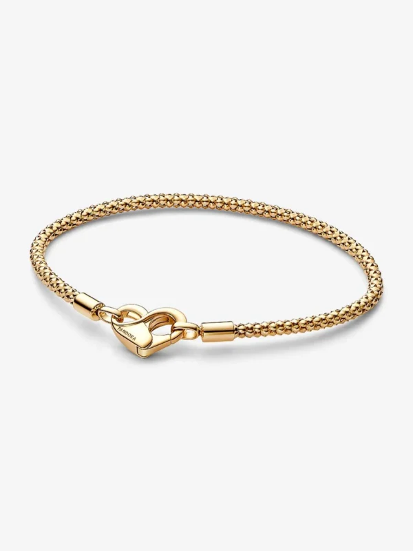 Bracciale Moments Maglia Geometrica con Chiusura a Cuore