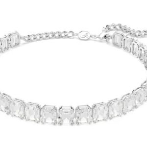Girocollo Millenia Taglio ottagonale, Bianco, Placcato rodio
