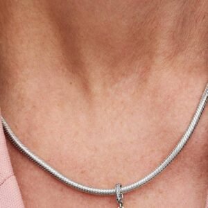 Charm Pendente Cuore di Mamma Rosa Opalescente