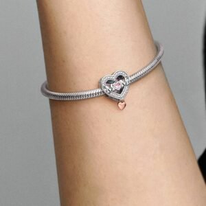 Charm Openwork Mamma con Cuore Pendente