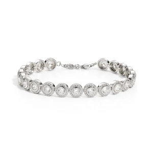 Bracciale Zirconi Taglio Brillante Round e Pavé