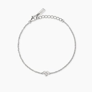 Bracciale con cuore in diamanti lab-grown