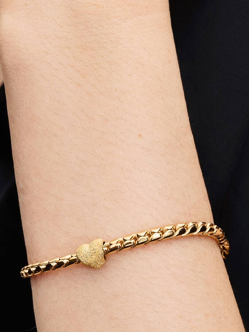 Mini Charm Cuore effetto diamantato