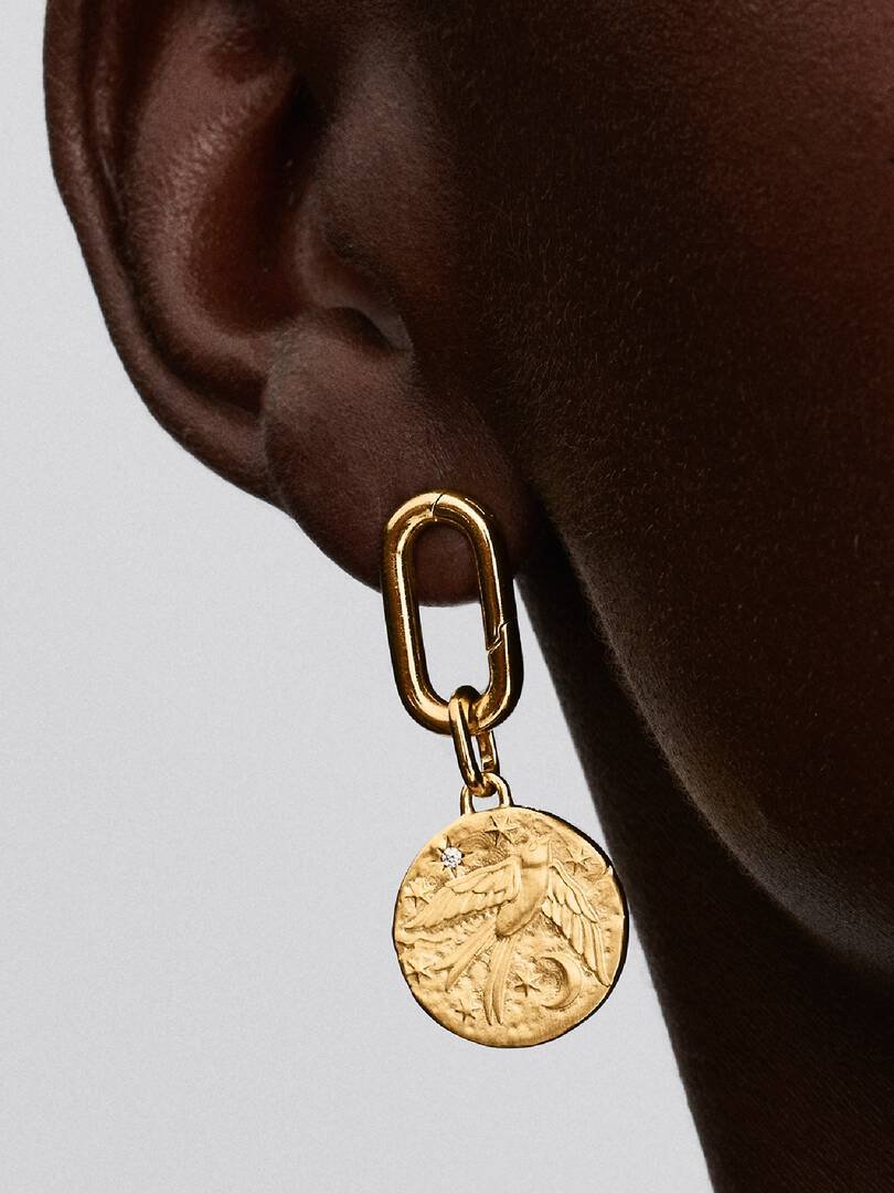 Charm Medallion Rondine "Dum Vita Est Spes Est"