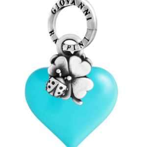 charm cuore lucky azzurro