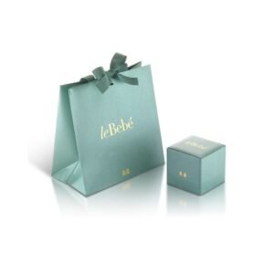 Ciondolo Preziosi con sagoma bimba in oro bianco e diamanti