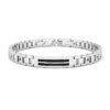 Bracciale Zancan in acciaio con placca centrale in carbonio Ref. EHB278