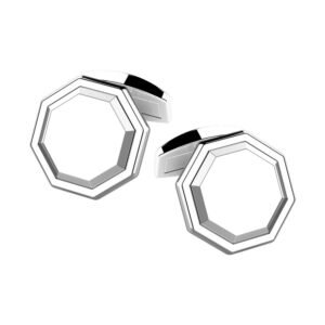 Gemelli Zancan in argento ottagonali.