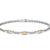 Bracciale Zancan Alpha in argento e oro giallo da uomo ESB391G