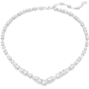 Collana Mesmera Taglio misto, Bianca, Placcato rodio