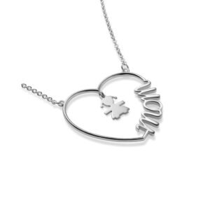Collana Cuore di Mamma con sagoma bimba in argento