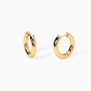 Orecchini dorati a cerchio