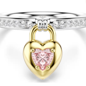 Anello con motivo Idyllia Taglio misto, Cuore, Rosa, Mix di finiture mis 52