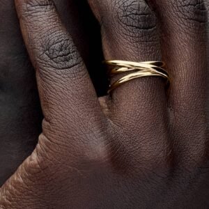 Anello Tripla Linea Sinuosa