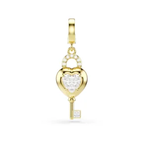 Pendente charms Idyllia Chiave rosa placc oro