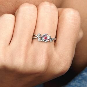 Principesse Disney, Belle, Anello Rosa Incantata