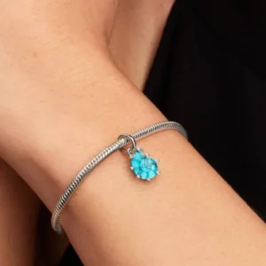 Charm Pendente Conchiglia Vetro di Murano Turchese