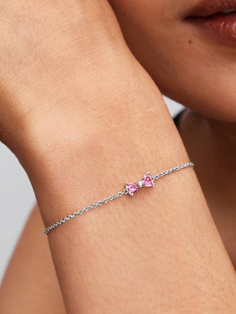 Bracciale Fiocco Luminoso Rosa