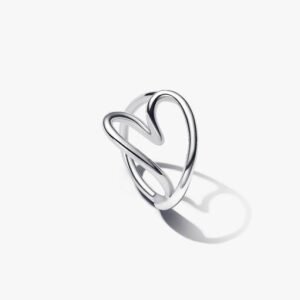 Anello Cuore Linea Sinuosa