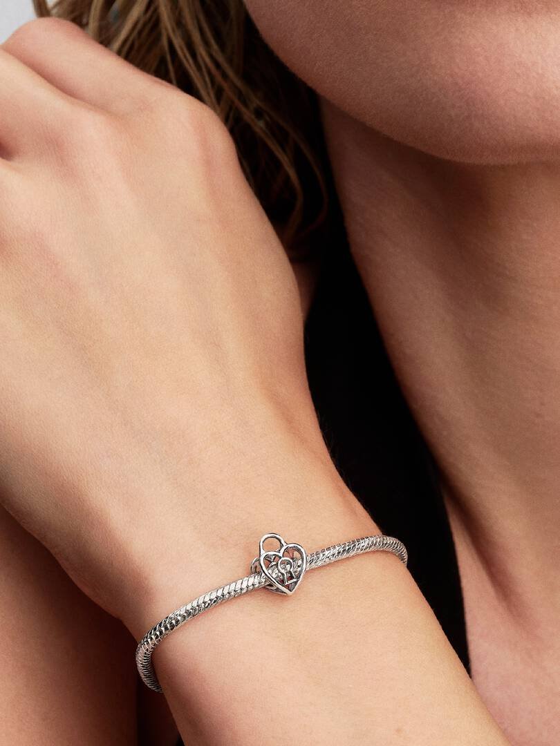 Charm Openwork Lucchetto Cuore