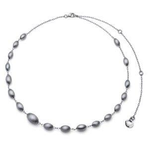 Collana in argento satinato