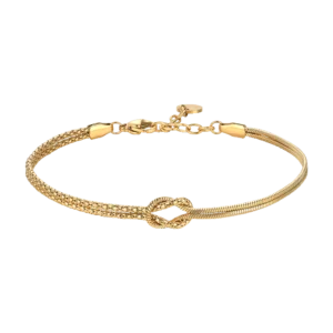 BRACCIALE UOMO IN ACCIAIO IP GOLD CON NODO