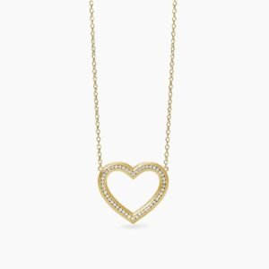 Girocollo in argento dorato con cuore