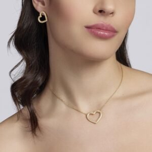 Girocollo in argento dorato con cuore