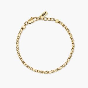 Bracciale uomo in acciaio dorato con catena fancy