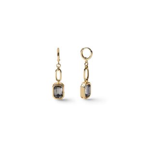 Orecchini catena Joya cristallo grigio