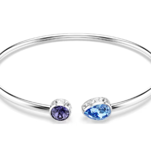 Bracciale rigido Chroma Taglio misto, Multicolore, Placcato rodio